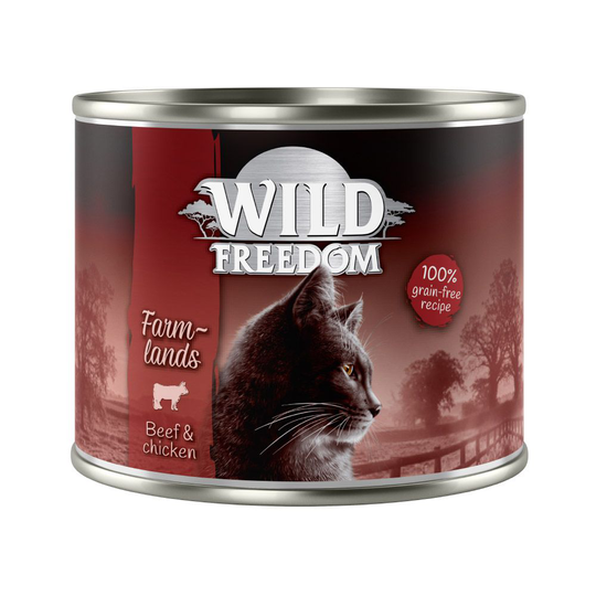 20 + 4 kaupan päälle! Wild Freedom 24 x 200 g / 400 g - Farmlands - nauta & kana 24 x 200 g