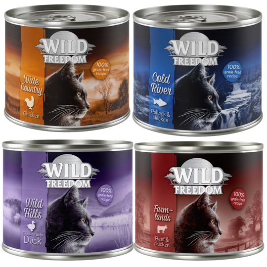 20 + 4 kaupan päälle! Wild Freedom 24 x 200 g / 400 g - Adult-mix II (4 makua) 24 x 200 g