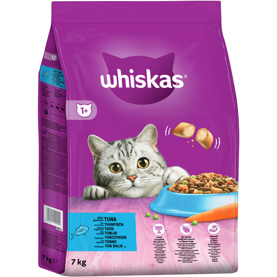 Whiskas-kuivaruoka - 10 % alennusta! - 1+ Tuna (7 kg)