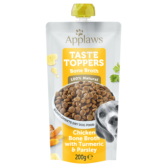 Applaws Taste Toppers Pouch 6 x 200 ml - kananluuliemi kurkumalla & persiljalla