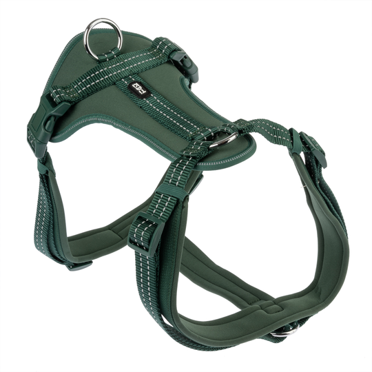 TIAKI-valjaat neopreeni, vihreä - Koko S: 32 - 56 cm rinnanympärys