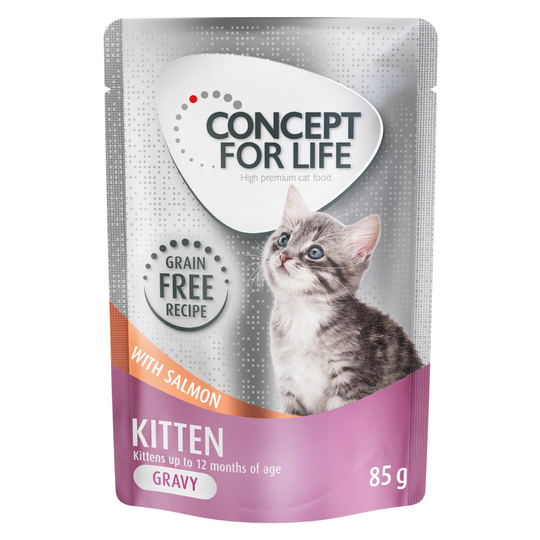 Concept for Life Kitten viljaton lohi - kastikkeessa - 48 x 85 g