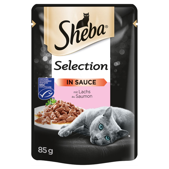 Sheba Pouches 12 x 85 g - Selection in Sauce, lohi
