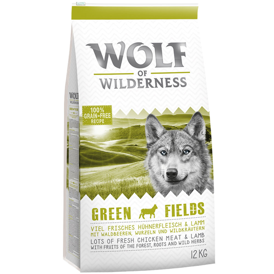 Wolf of Wilderness -kokeilupakkaus: kuiva- ja märkäruoka - paketti I