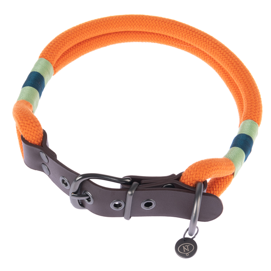 Nomad Tales Spirit -kaulapanta, tangerine - XS-koko: 30 - 36 cm kaulanympärys, L 30 mm
