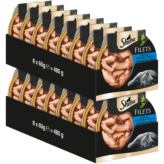 Sheba Feine Filets 32 x 60 g - kana & tonnikala