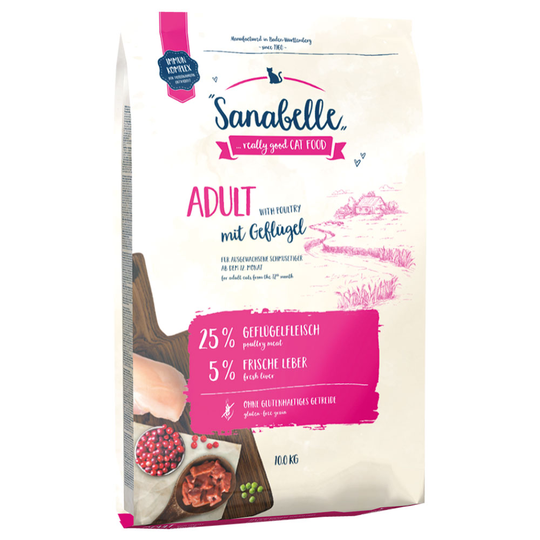 Sanabelle-säästöpakkaus 2 x 10 kg Adult with Poultry