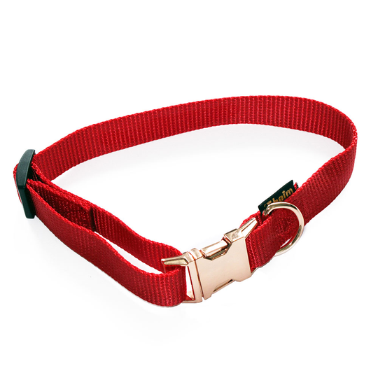 Heim soljellinen kaulapanta Rosé, punainen - kaulanympärys 35-60 cm, L 25 mm