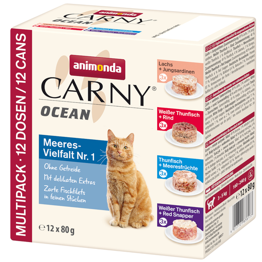 Animonda Carny Ocean 12 x 80 g - Ocean Mix I (4 makua)