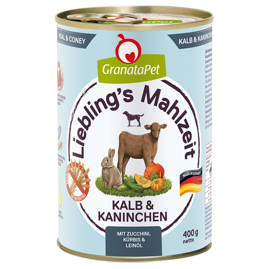 Granatapet suosikkiateria 6 x 400 g - vasikka & kani