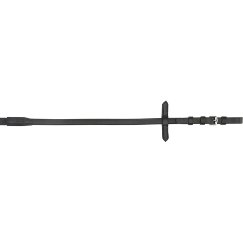 HG Cheval PU rubber reins Musta, full
