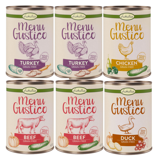 Lukullus Menu Gustico -lajitelma - 6 x 400 g (4 makua)