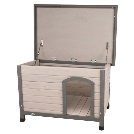 Trixie Natura Classic -koirankoppi, tasakattoinen - S-M: L 85 x P 60 x K 58 cm, harmaa