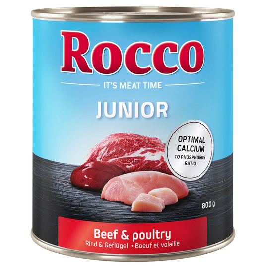 Rocco Junior 12 x 800 g - nauta & siipikarja