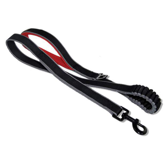 Kurgo Springback Hihna - Musta/Punainen - 122cm