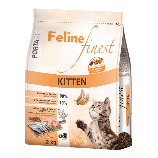 Porta 21 -säästöpakkaus 3 x 2 kg Feline Finest Kitten