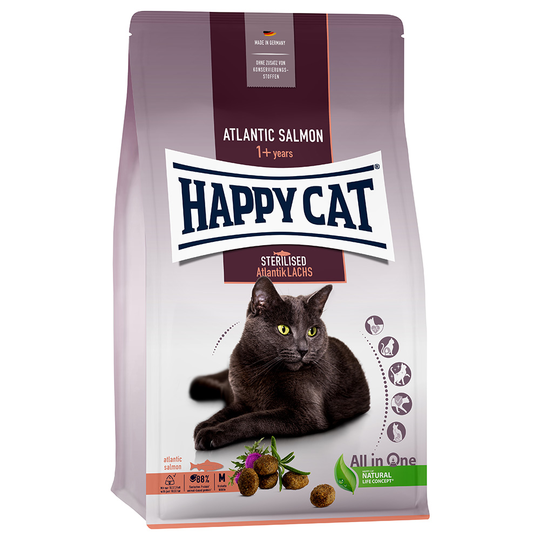 Happy Cat Sterilised Adult Atlantic Salmon - 10 kg