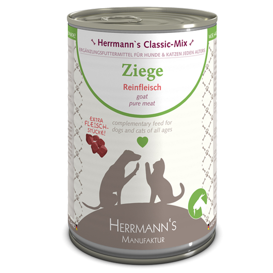 Herrmanns Pure Meat Sensitive -säästöpakkaus 24 x 400 / 800 g - vuohenliha (400 g)
