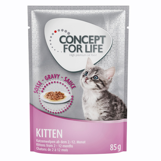 Concept for Life Kitten - paranneltu koostumus! - oheen: 12 x 85 g Concept for Life Kitten in Gravy