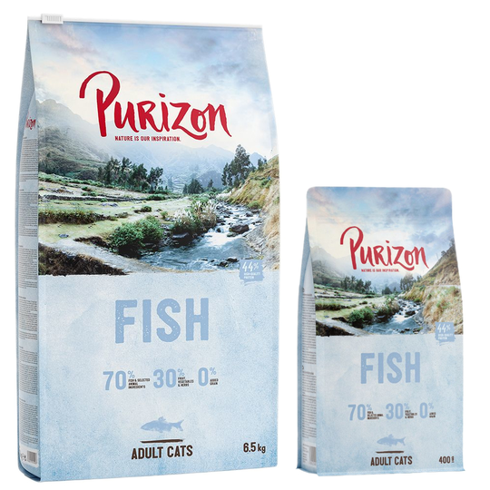 Purizon-kuivaruoka 6,5 kg + 800 g kaupan päälle! - Adult Fish