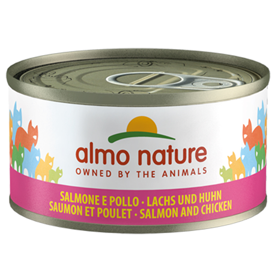 24 x 70 g Almo Nature Legend 20 + 4 kaupan päälle! - lohi & kana