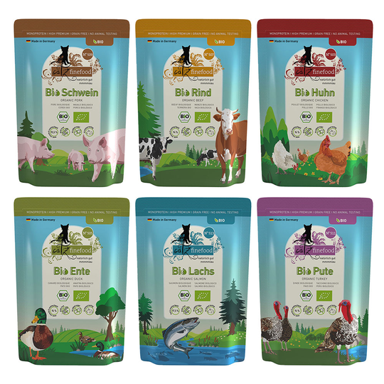 catz finefood Luomu -kokeilupakkaus 6 x 85 g - 6 makua