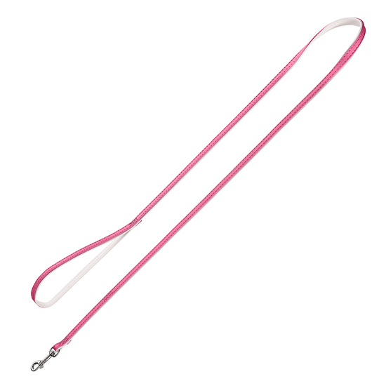 HUNTER Modern Art -talutushihna, pinkki/valkoinen - pituus 110 cm, leveys 8 mm