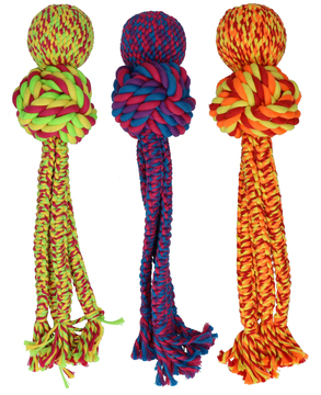 KONG Wubba Weaves -köysilelu, vinkuva (X-Large)