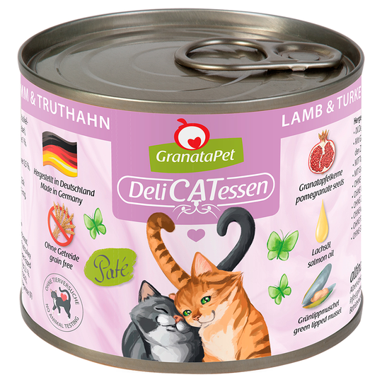 GranataPet DeliCatessen -säästöpakkaus 24 x 200 g - lammas & kalkkuna
