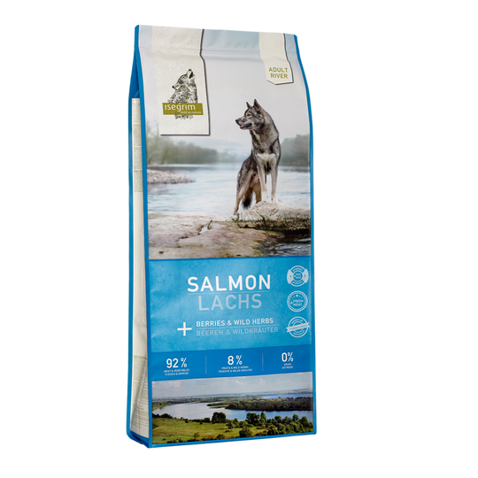 Isegrim Adult “River” lohi, marjat ja villiyrtit - 12 kg