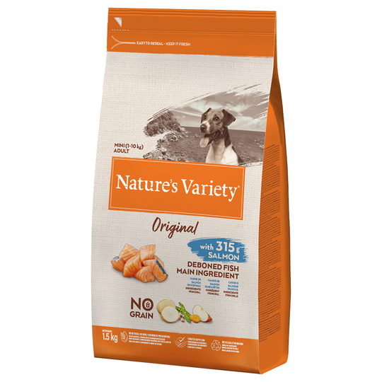 Nature's Variety Original No Grain Mini Adult lohi - 1,5 kg