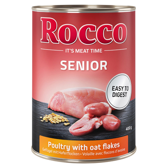 Rocco Senior 6 x 400 g - siipikarja & kaurahiutaleet