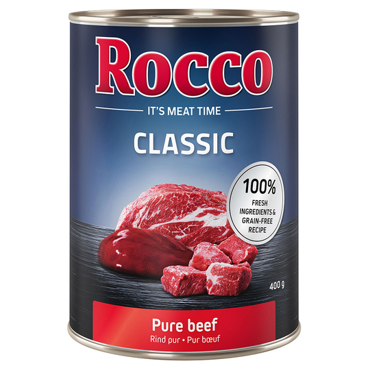 Rocco Classic -säästöpakkaus 12 x 400 g - naudanliha