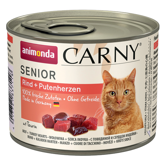 Animonda Carny Senior 6 x 200 g - nauta & kalkkunansydän