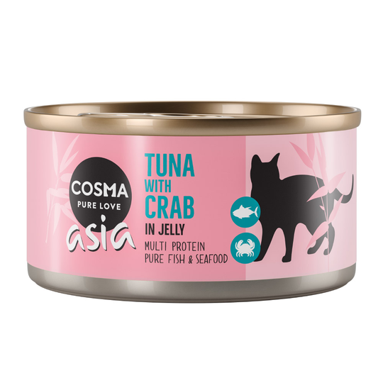 Cosma Asia hyytelössä 24 x 170 g erikoishintaan! - tonnikala & ravunliha