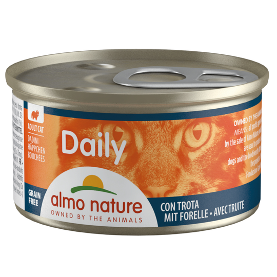 Almo Nature Daily Menu -säästöpakkaus 24 x 85 g - taimen