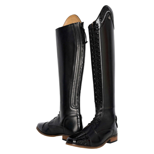 Ratsastussaappaat IRHOlania Dressage Short/Wide Black-Black Croco Black-Black Croco (39)