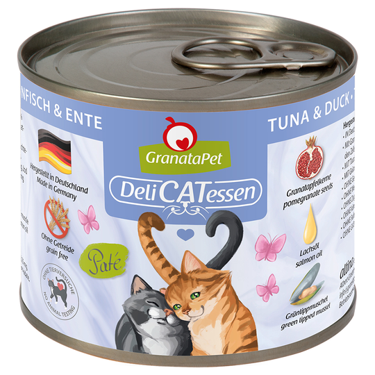 GranataPet DeliCatessen -säästöpakkaus 24 x 200 g - tonnikala & ankka
