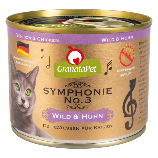 GranataPet Symphonie 6 x 200 g - riista & kana