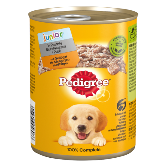Pedigree Junior Classic 12 x 400 g - siipikarja & riisi