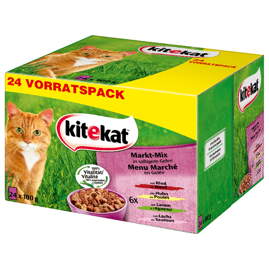 Kitekat Pouches 24 x 100 g - Veijarin valitut hyytelössä