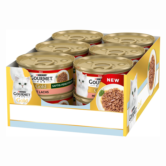 Gourmet Gold meheviä ja hienoja suikaleita 12 x 85 g - lohi