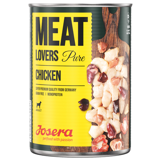 9 + 3 kaupan päälle! 12 x 800 g Josera Meatlovers - Pure: kana