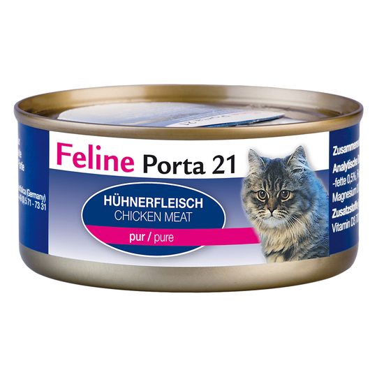 2x zooPisteitä: Feline Porta 21 kissanruoka 24 x 156 g - kana