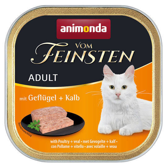 32 x 100 g Animonda vom Feinsten Adult: 26 + 6 kaupan päälle! - siipikarja & vasikka
