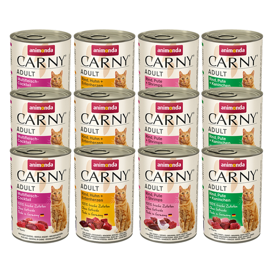 Animonda Carny Adult-lajitelmat 12 x 400 g - naudanliha-siipikarjalajitelma