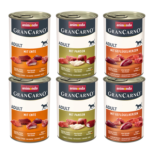 Animonda GranCarno Original Adult 6 x 400 g - mix 3, 3 makua