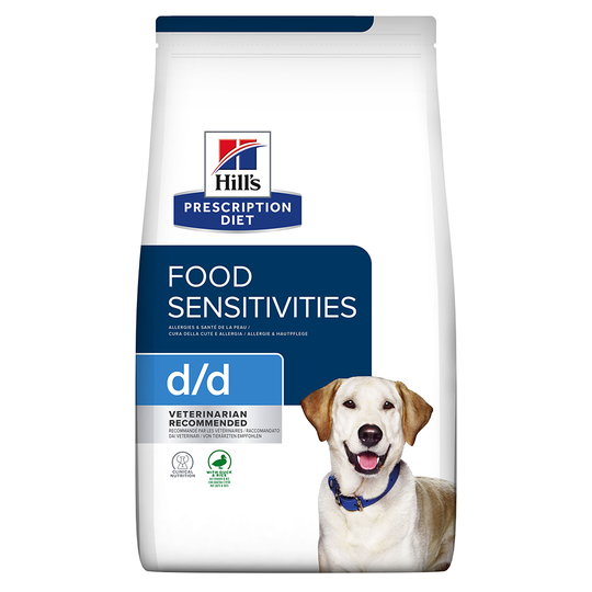 Hill's Prescription Diet Canine -säästöpakkaus: 2 x suurpakkaus - d/d Food Sensitivities - ankka-riisi (2 x 12 kg)