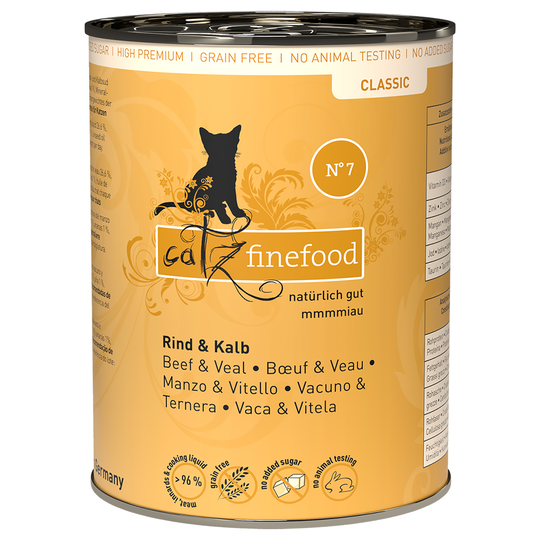 catz finefood -säästöpakkaus: 24 x 400 g - nauta & vasikka