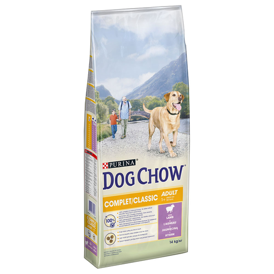 Purina Dog Chow bonuspakkaus 14 kg: 12 + 2 kg kaupan päälle! - Complete/Classic Lamb